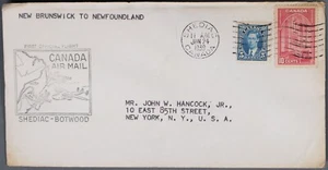 Mayfairstamps Canada First flight Cover 1939 New Brunswick to Newfoundland aar_7 - Picture 1 of 2