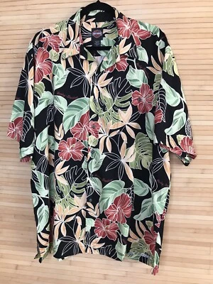 Hawaiian Print Harley Davidson Short Sleeve Button Up camp shirt Hawaii XL - Image 1 of 4
