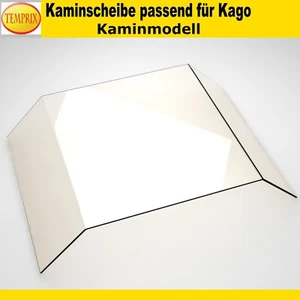 Kaminglas für Kago Ofenmodell Gebogene Kaminscheibe Sichtscheibe für Kaminofen - Bild 1 von 44