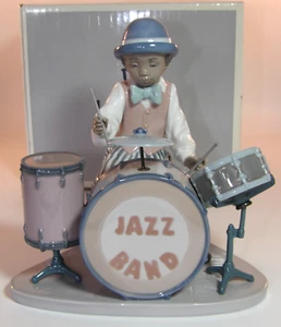 Lladro Jazz Band Drummer Figurine 5929 Jazz Drums c2000 + Original Box Excellent - Picture 1 of 9