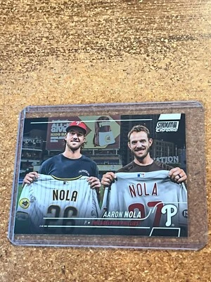 2022 Topps Stadium Club Chrome Baseball # 284 Aaron Nola - Image 1 of 4