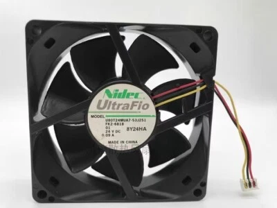 Nidec U80T24MUA7-53J251 DC24V 0.09A 8CM 3-Pin Silent Cooling Fan - Image 1 of 3