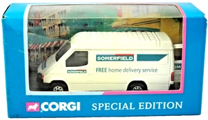 Corgi EDICIÓN ESPECIAL FORD TRANSIT Box Van SOMERFIELD SERVICIO GRATUITO DE ENTREGA A DOMICILIO - Imagen 1 de 14