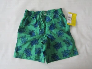 Gap Green Blue Turtle Lined Swim Trunks - Toddler Boy's Size 5T - Brand New - Picture 1 of 10