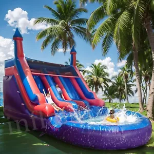 6.5M Commercial Giant PVC Inflatable Dual Water Slides for Kids Birthday Party - Picture 1 of 10