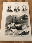 1882 Graphic News Print  The Wreck Of Hms Phoenix  Prince Edward Island 