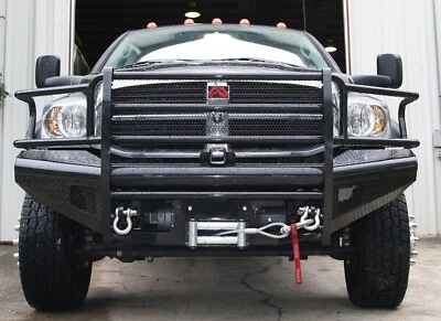 Fab Fours DR03-S1060-1 Black Steel Front Ranch Bumper Fits Ram 2500 Ram 3500 - Изображение 1 из 4