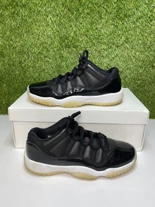 Air Jordan 11 Low 72-10 Size 7y GS Sneakers Black White 2022 528896-001 - Picture 1 of 9