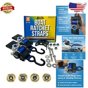 Stainless Steel Buckle Boat Tie Downs, 2" x 43", UV-Resistant for All Vessels - Picture 1 of 9
