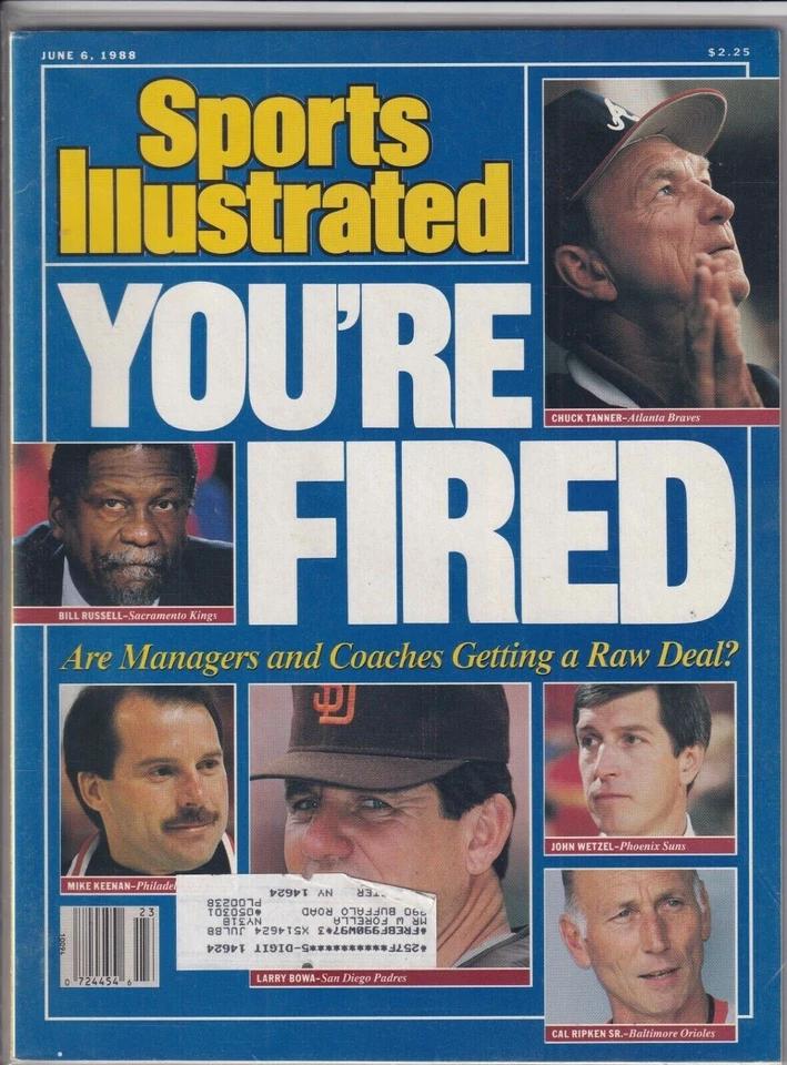 June 6, 1988 Chuck Tanner Larry Bowa Cal Ripken Sr. Fired Sports Illustrated - Image 1 of 1