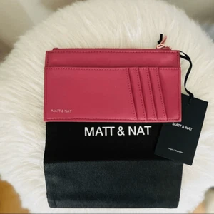 Matt & Nat Loom Vegan Leather Wallet, Clutch. Zip Top, Purple/Pink, Mauve NWT - Picture 1 of 12