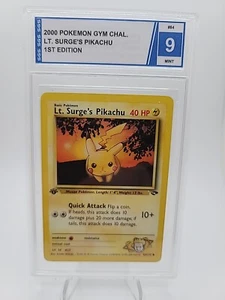SGS 9 NM-MT 2000 POKEMON GYM CHALLENGE SET LT. SURGE'S PIKACHU CARD 84/132 - Picture 1 of 2