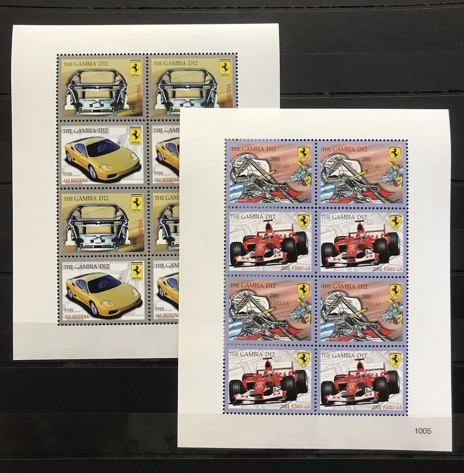 2x The Gambia - Ferrari / Auto Racing - stamps  - MNH** - G116 - Image 1 of 1