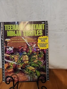 Vintage 1990 TMNT Motion Picture Sticker Album Book With Action Figures - Picture 1 of 13