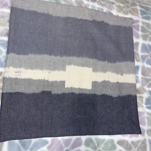 Crate & Barrel Pair Asita Pillow Covers 23x23, Ombre Blue, Navy & Cream NWOT - Picture 1 of 8