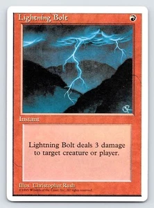 Lightning Bolt MTG Alternate 4th Edition Magic The Gathering Vintage 1995 NM - Bild 1 von 2