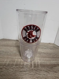 TERVIS Boston Red Sox 24 oz Tumbler Clear with Red and Black Lids - Picture 1 of 6