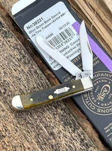 CASE XX *g 2025 OLIVE GREEN SAWCUT JIG TINY TRAPPER KNIFE KNIVES - Picture 1 of 6