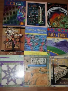 Menge 9 QUILT Bücher: Sterben & Malen Stoff, schnelle Aquarell Quilts, Farbspiel - Bild 1 von 6