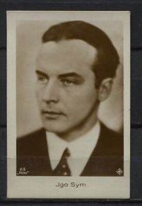 Igo Sym Vintage Dutch Movie Film Star Photo Trading Card