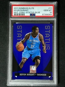 2011 Donruss Elite National Status Blue Kevin Durant #11 PSA 10 GEM MINT SSP /10 - Picture 1 of 2