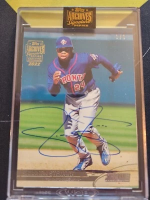 SHANNON STEWART 2022 Topps Archives Signature Series 2002 Stadium Club AUTO #1/1 - Image 1 of 2