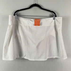 Lands End Mini Swim Skirt Size 24W White Built in Pants Pull On - Picture 1 of 12