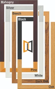 Modern Thin Mount Photo Frames Picture Poster Frame BLACK WHITE OAK MOUNT FRAMES - Picture 1 of 5