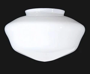 Schoolhouse Lamp Shade 6" X 12" White Milk Glass Ceiling Fan Light Pendant Globe - Picture 1 of 3