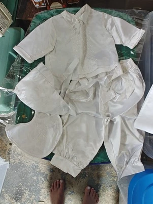 Conjunto de traje de bautizo vintage para niños de Madonna en bolsa de recuerdo 18 meses Foto 1 de 4