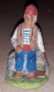 Santon Schlüssel Aubagne Mann sitzend 6,5cm - Bild 1 von 2