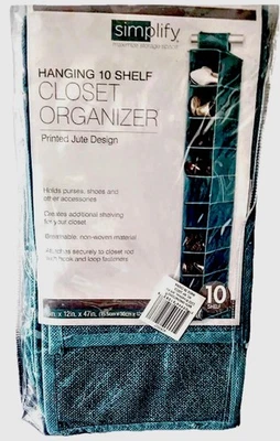 Simplify 10 Estantes Colgantes Zapatos Cartera Accesorios Armario Organizador Gris   Foto 1 de 4