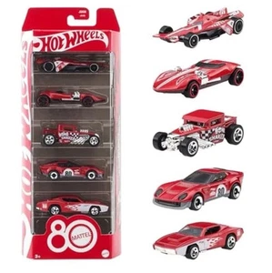 Hot Wheels 80th Anniversary 5-Pack Ruby Red Collection 2025 - Picture 1 of 7
