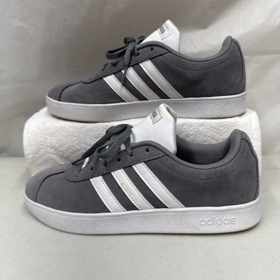 Adidas VL Court 2.0 Juvenil Talla 5 Gris Gamuza Muy Ligeramente Usado B75692 Foto 1 de 4