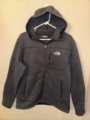 The North Face Gordon Lyons Fleece Hoodie Jacket Men’s M Gray Full Zip F16 Warm - Image 1 of 4