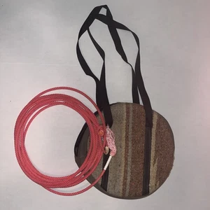SEILTASCHE / Rodeo Teamroper Vieh Cowboy Rancher Lasso Wolltasche (2 Stück) - Bild 1 von 20