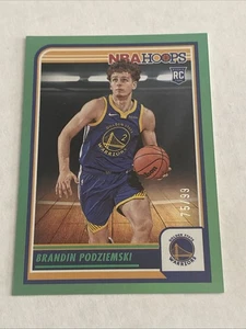 2023-24 Panini NBA Hoops Brandin Podziemski Green RC #75/99 WARRIORS - Bild 1 von 2