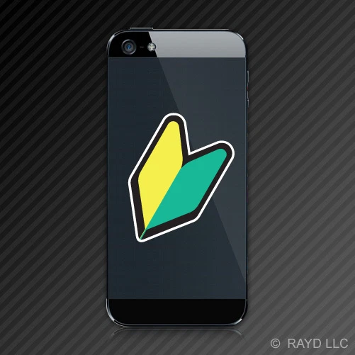 (2x) Soshinoya Wakaba Driver Badge JDM Cell Phone Sticker Decal Self Adhesive - Image 1 of 1