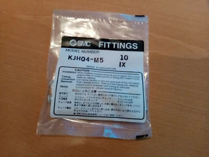 0,65 €/Stk.)10 Stück SMC KJH04-M5 fittings pneumatik Steckverbindung Verbinder - Bild 1 von 3