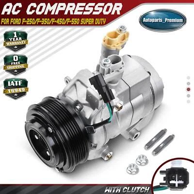 Compresor de aire acondicionado con 6 ranuras para Ford F-250 F-350 F-450 F-550 Super Duty 6,2 L 6,8 L Foto 1 de 4