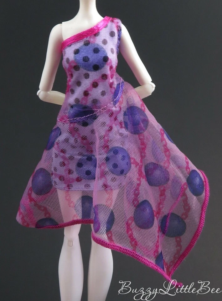 Vestido Monster High Muñeca Spectra Vondergeist Punto Muerto Precioso Púrpura Lunares Foto 1 de 1