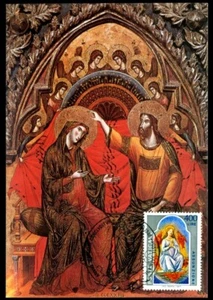 Madonna, Assumption of Mary,Fresco,Christianity,Religion,Vatican,1988,Maxi card - Picture 1 of 1