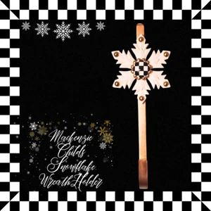 Mackenzie Childs Snowflake Wreath Hanger Holder Courtly Check Center Retired - Picture 1 of 3