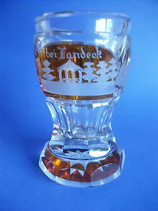Badeglas Ranftbecher, Biedermeier 1844, Bad Landeck, Lądek-Zdrój. Schlesien - Bild 1 von 8