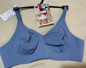 M&S BODY NON WIRED SMOOTHING FULL CUP Bra with FLEXIFIT In GREY BLUE Size 40A - Picture 1 of 12