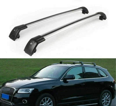 Barra transversal portaequipajes de techo de aluminio de 2 piezas apta para Audi Q5 2009-2017 Foto 1 de 4