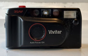 Vivitar 35AF Auto focus Vintage 35 mm Film Camera Flash Black Working - Picture 1 of 4