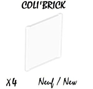 Lego 51266 - 4x Vitre / Glass for window 1x3x3 - Trans Clear - NEUF - Bild 1 von 1