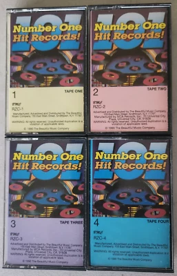 101 Number One Hit Records 4 Tape Complete Set 1990. The Beautiful Music Company - Image 1 of 2