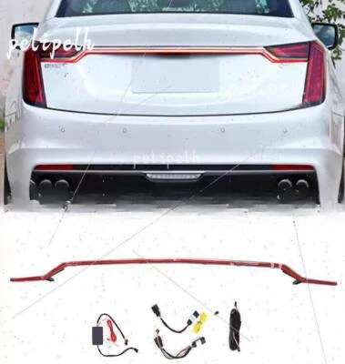 For Cadillac CT6 2019-2020 Chrome Rear Door Trunk LED Lights Brake Lights Trim - Image 1 of 4